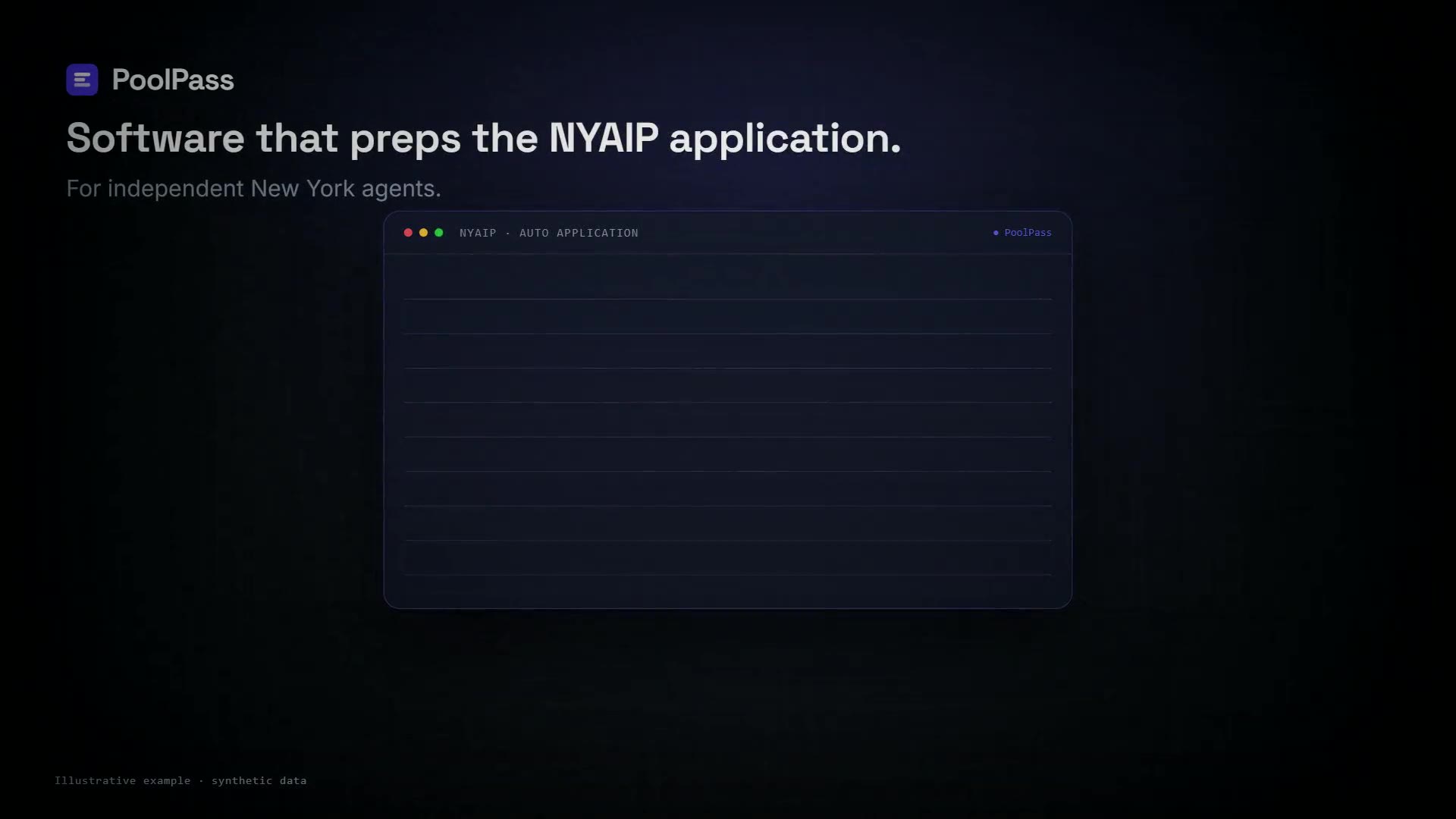 PoolPass fills the NYAIP application and flags a rate discrepancy for review.